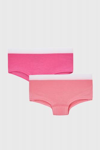 2 PACK chiloti fetite Basic Shorts roz