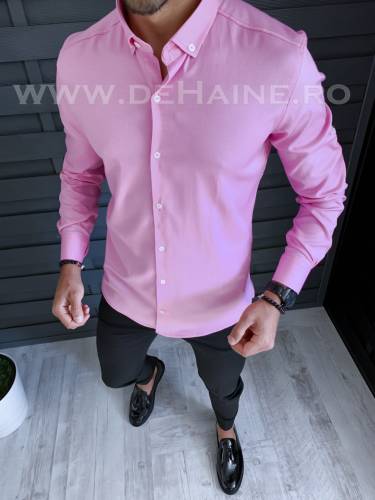 Camasa barbati roz slim fit cu mici defecte DEF207 E