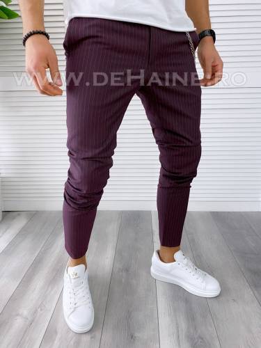 Pantaloni barbati casual regular fit grena A4623 6-1 E