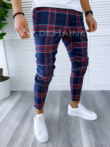Pantaloni barbati casual regular fit in carouri B1546 6-4 E*