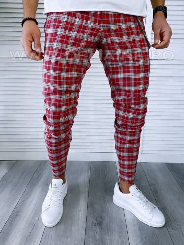 Pantaloni barbati casual regular fit in carouri B1555 B5-41/ E 14-1