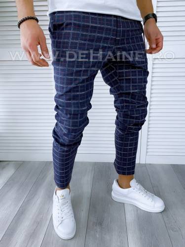 Pantaloni barbati casual regular fit in carouri B1747 9-4 E*