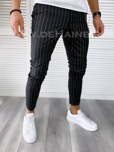 Pantaloni barbati casual regular fit in dungi B1735 e