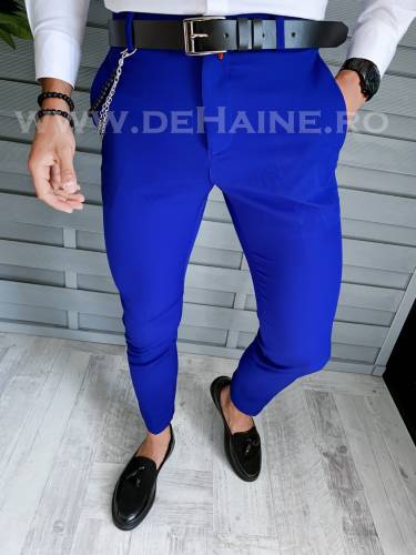Pantaloni barbati eleganti albastri B1544 B13-1