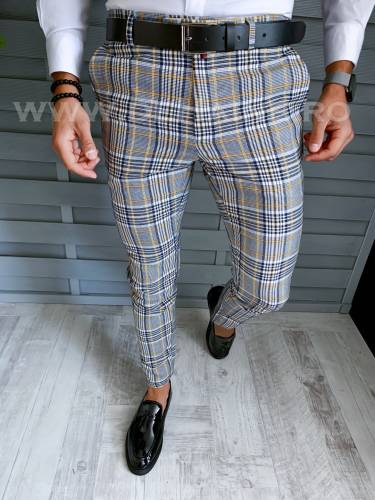 Pantaloni barbati eleganti in carouri B1787 B5-31/ E 127-2