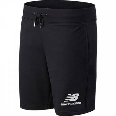 Pantaloni scurti barbati New Balance Essentials Stacked Logo MS03558BK