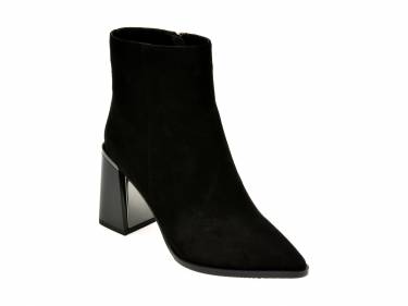 Botine EPICA negre - 29455 - din piele intoarsa