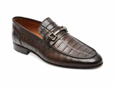 Pantofi ALDO maro - ESCO201 - din piele croco