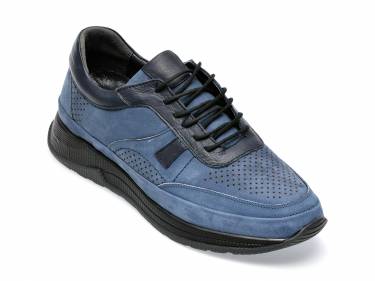 Pantofi AXXELLL albastri - SY901A - din nabuc