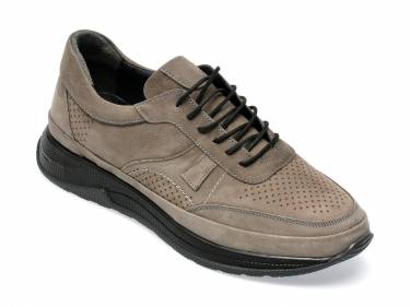 Pantofi AXXELLL gri - SY901A - din nabuc