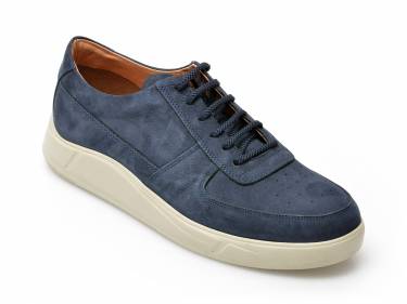 Pantofi bleumarin - 20552 - din nabuc