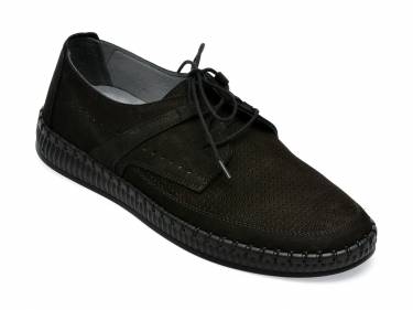 Pantofi BRAVELLI negri - 16311 - din nabuc