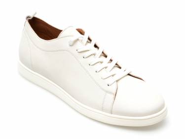 Pantofi EPICA albi - 3460 - din piele naturala