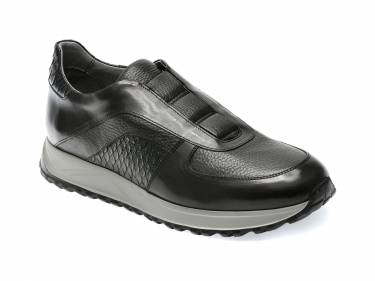 Pantofi EPICA negri - 64315 - din piele naturala
