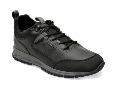 Pantofi GEOX negri - U360MC - din piele ecologica