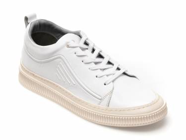 Pantofi INCI albi - CVK2804 - din piele naturala