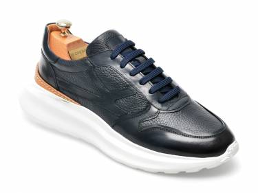Pantofi LE COLONEL bleumarin - 68701 - din piele naturala