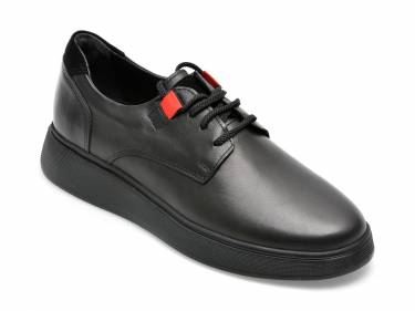 Pantofi negri - 2731 - din piele naturala