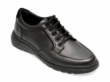 Pantofi negri - 5373 - din piele naturala