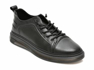 Pantofi negri - 8958 - din piele naturala