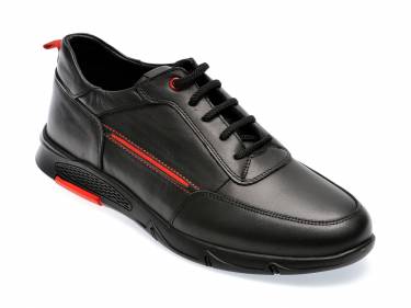 Pantofi negri - CASP15 - din piele naturala