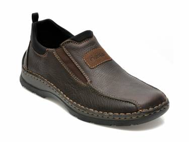 Pantofi RIEKER maro - 5363 - din piele naturala