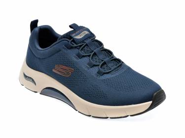 Pantofi SKECHERS bleumarin - SKECH-AIR ARCH FIT - din material textil