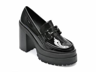 Pantofi ALDO negri - BIGLEAP001 - din piele ecologica lacuita