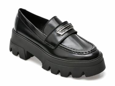 Pantofi ALDO negri - GRANDWALK001 - din piele naturala lacuita
