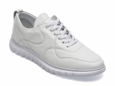 Pantofi BRAVELLI albi - 134121 - din piele naturala