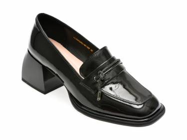 Pantofi EPICA negri - 786654 - din piele naturala lacuita