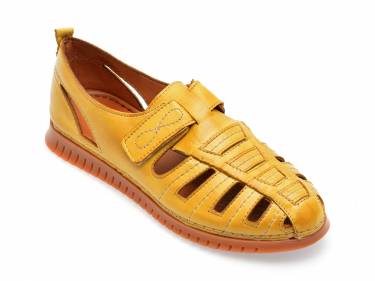 Pantofi FLAVIA PASSINI galbeni - 5103 - din piele naturala
