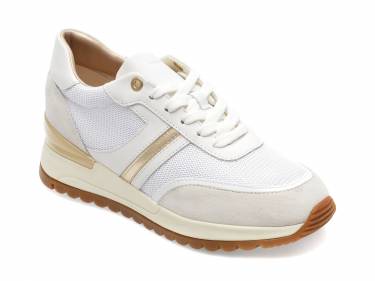 Pantofi GEOX albi - D3500A - din piele naturala