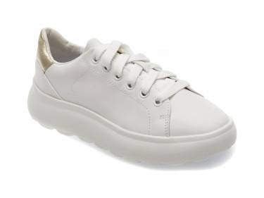 Pantofi GEOX albi - D35TCB - din piele naturala