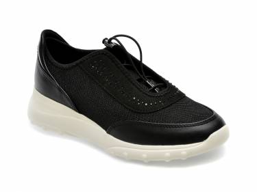 Pantofi GEOX negri - D35LPC - din piele ecologica