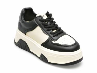 Pantofi GRYXX alb-negru - 3905 - din piele naturala