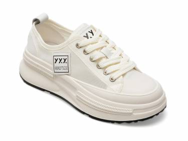 Pantofi GRYXX albi - 8302 - din material textil