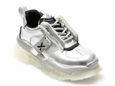 Pantofi GRYXX argintii - 3225 - din piele naturala