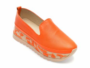 Pantofi GRYXX portocalii - 210YZ12 - din piele naturala