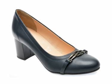 Pantofi IMAGE bleumarin - 6131 - din piele naturala