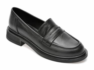 Pantofi IMAGE negri - 18701 - din piele naturala