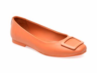 Pantofi IMAGE portocalii - 222185 - din piele naturala