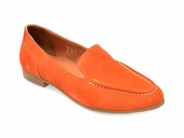 Pantofi IMAGE portocalii - 232410 - din piele intoarsa