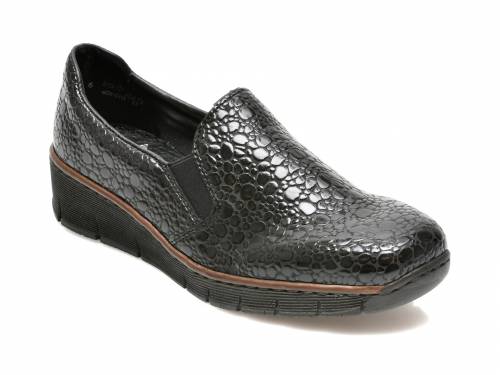 Pantofi RIEKER negri - 53766 - din piele ecologica