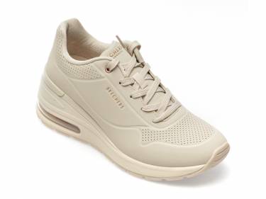 Pantofi SKECHERS albi - 155401 - din piele ecologica