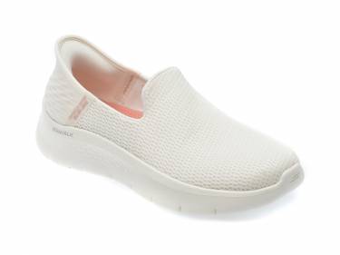 Pantofi SKECHERS albi - GO WALK FLEX - din material textil