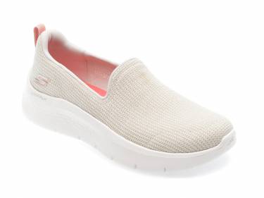 Pantofi SKECHERS bej - GO WALK FLEX - din material textil