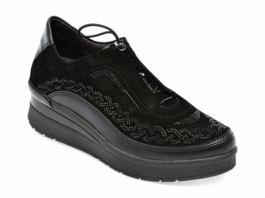 Pantofi STONEFLY negri - CREAM21 - din piele intoarsa
