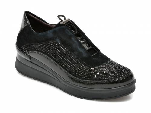 Pantofi STONEFLY negri - CREAM21 - din piele naturala
