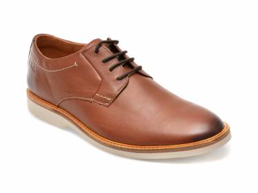 Pantofi CLARKS maro - ATTICUS LTLACE 16-N - din piele naturala